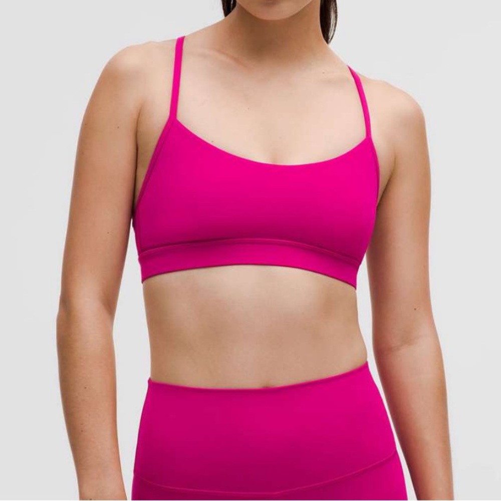 Lululemon flow y bra 10 ripened raspberry